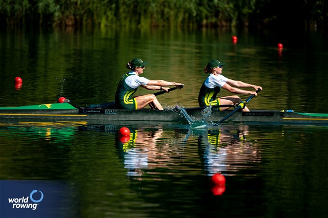 Jessica Morrison (b), Annabelle Mcintyre (s), Women's Pair, Australia, 2023 World Rowing Cup III, Lucerne, Switzerland / World Rowing/Benedict Tufnell