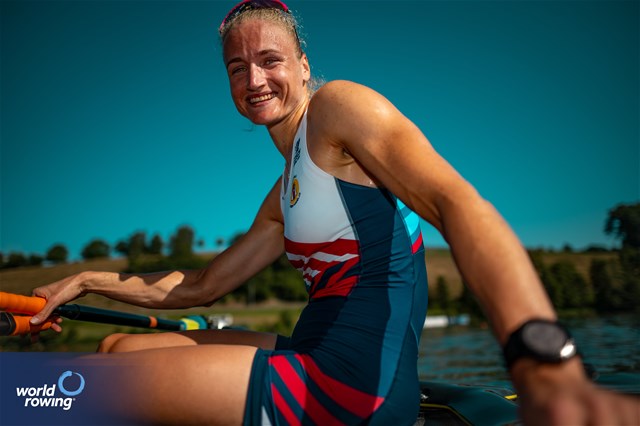Lenka Luksova, Women's Single Sculls, Czech Republic, 2023 World Rowing Cup III, Lucerne, Switzerland / World Rowing/Benedict Tufnell