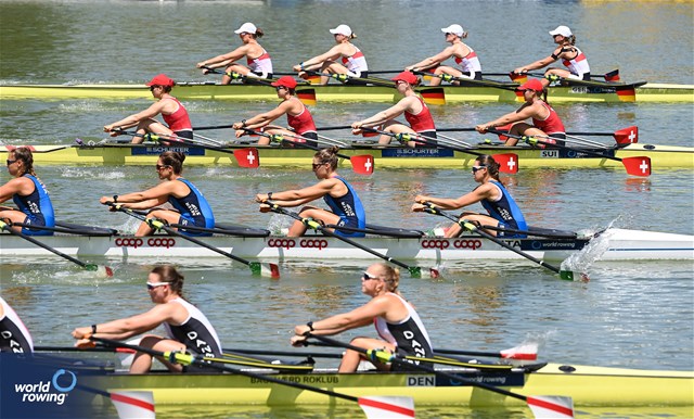Susanna Pedrola (b), Eleonora Nichifor, Alice Gnatta, Samantha Premerl (s), Women's Quadruple Sculls, Italy, 2023 World Rowing Under 23 Championships, Plovdiv, Bulgaria