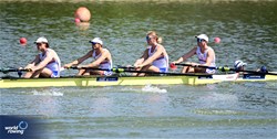 Caspar Griffin (b), Zachary Day, Connor Brown, Oliver Parish (s), Zahir Ala (c), Men's Coxed Four, Great Britain, 2023 World Rowing Under 23 Championships, Plovdiv, Bulgaria