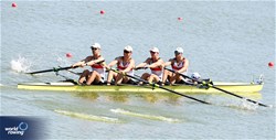 Johann Svoboda (b), Elrond Kullmann, Leonard Brahms, Ben Gebauer (s), Florian Wuenscher (c), Men's Coxed Four, Germany, 2023 World Rowing Under 23 Championships, Plovdiv, Bulgaria