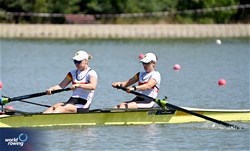 Tori Schwerin (b), Maike Boettcher (s), Women's Pair, Germany, 2023 World Rowing Under 23 Championships, Plovdiv, Bulgaria
