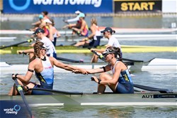 Lisa Zehetmair (b), Laura Swoboda (s), Women's Pair, Austria, 2023 World Rowing Under 23 Championships, Plovdiv, Bulgaria