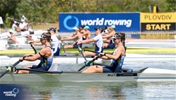 Lisa Zehetmair (b), Laura Swoboda (s), Women's Pair, Austria, 2023 World Rowing Under 23 Championships, Plovdiv, Bulgaria