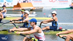 Fabian Gillhofer (b), Vitus Haider (s), Men's Pair, Austria, 2023 World Rowing Under 23 Championships, Plovdiv, Bulgaria