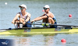 Fabian Gillhofer (b), Vitus Haider (s), Men's Pair, Austria, 2023 World Rowing Under 23 Championships, Plovdiv, Bulgaria