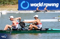 Paul Klapperich (b), Frederik Breuer (s), Men's Pair, Germany, 2023 World Rowing Under 23 Championships, Plovdiv, Bulgaria