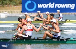 Paul Klapperich (b), Frederik Breuer (s), Men's Pair, Germany, 2023 World Rowing Under 23 Championships, Plovdiv, Bulgaria