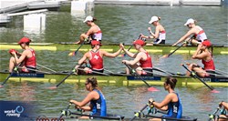 Seraina Fuerholz (b), Nicole Schmid, Alina Berset, Flavia Loetscher (s), Women's Quadruple Sculls, Switzerland, 2023 World Rowing Under 23 Championships, Plovdiv, Bulgaria