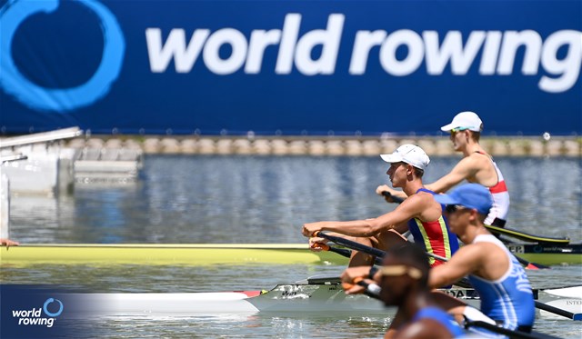 Nichita Naumciuc, Lightweight Men's Single Sculls, Republic of Moldova, 2023 World Rowing Under 23 Championships, Plovdiv, Bulgaria © Detlev Seyb / MeinRuderBild.com