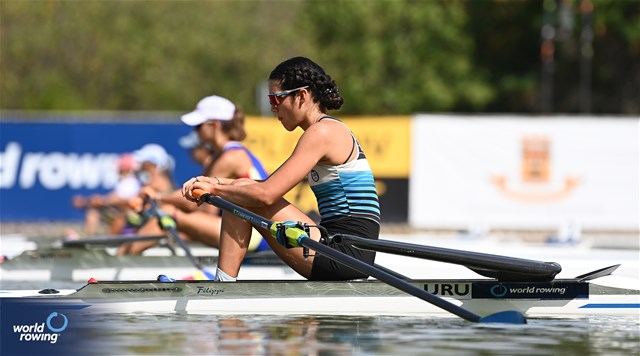 Nicole Yarzon, Lightweight Women's Single Sculls, Uruguay, 2023 World Rowing Under 23 Championships, Plovdiv, Bulgaria © Detlev Seyb / MyRowingPhoto.com