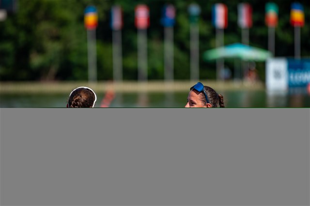 Serena Mossi (b), Elisa Grisoni (s), Lightweight Women's Pair, Italy, 2023 World Rowing Under 23 Championships, Plovdiv, Bulgaria, © World Rowing / Benedict Tufnell