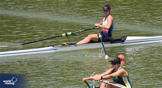 Anna Santruckova, Women's Single Sculls, Czechia, 2023 World Rowing Under 23 Championships, Plovdiv, Bulgaria © Detlev Seyb / MyRowingPhoto.com