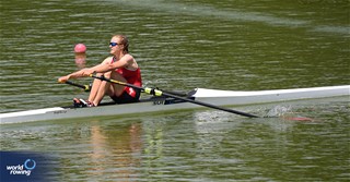 Aurelia-Maxima Katharina Janzen, Women's Single Sculls, Switzerland, 2023 World Rowing Under 23 Championships, Plovdiv, Bulgaria © Detlev Seyb / MyRowingPhoto.com