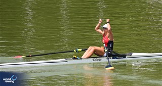 Mazarine Guilbert, Women's Single Sculls, Belgium, 2023 World Rowing Under 23 Championships, Plovdiv, Bulgaria © Detlev Seyb / MyRowingPhoto.com