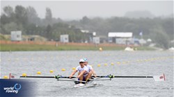 James Pollock (b), Patrick Wild (s), Men's Pair, Great Britain, 2023 World Rowing Under 19 Championships, Paris, France © Maren Derlien / MyRowingPhoto.com