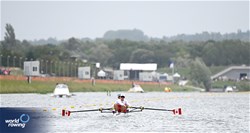 Peter Scaccabarozzi (b), Connor Bohlmann (s), Men's Pair, Canada, 2023 World Rowing Under 19 Championships, Paris, France © Maren Derlien / MyRowingPhoto.com
