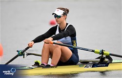 Greta Haider, Women's Single Sculls, Austria, 2023 World Rowing Under 19 Championships, Paris, France © Detlev Seyb / MyRowingPhoto.com