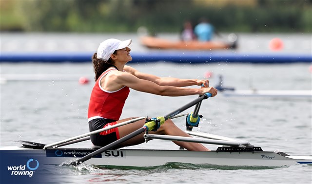 Sarah Bianchi, Women's Single Sculls, Switzerland, 2023 World Rowing Under 19 Championships, Paris, France © Detlev Seyb / MyRowingPhoto.com