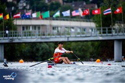 Zihao Zhang, Men's Single Sculls, People's Republic of China, 2023 World Rowing Under 19 Championships, Paris, France © World Rowing / Benedict Tufnell