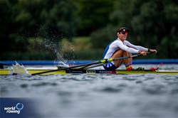 Peter Strecansky, Men's Single Sculls, Slovakia, 2023 World Rowing Under 19 Championships, Paris, France © World Rowing / Benedict Tufnell