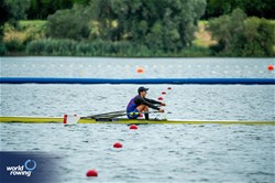 Halil Kaan Koroglu, Men's Single Sculls, Turkiye, 2023 World Rowing Under 19 Championships, Paris, France © World Rowing / Benedict Tufnell