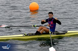 Halil Kaan Koroglu, Men's Single Sculls, Turkiye, Gold, 2023 World Rowing Under 19 Championships, Paris, France © Maren Derlien / MyRowingPhoto.com