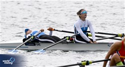 Sofia Dalidou (b), Gavriela Lioliou (s), Women's Double Sculls, Greece, 2023 World Rowing Under 19 Championships, Paris, France © Detlev Seyb / MyRowingPhoto.com