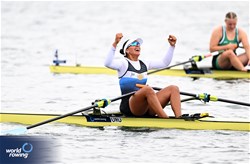Cloe Callorda, Women's Single Sculls, Uruguay, 2023 World Rowing Under 19 Championships, Paris, France © Detlev Seyb / MyRowingPhoto.com