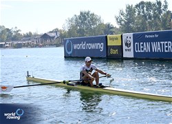 Alexandros Zisimidis, Men's Single Sculls, Cyprus, 2023 World Rowing Championships, Belgrade, Serbia © Detlev Seyb / MyRowingPhoto.com