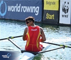 Hanwen Zhang, Men's Single Sculls, People's Republic of China, 2023 World Rowing Championships, Belgrade, Serbia © Detlev Seyb / MyRowingPhoto.com