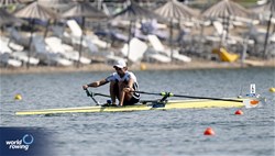 Alexandros Zisimidis, Men's Single Sculls, Cyprus, 2023 World Rowing Championships, Belgrade, Serbia © Detlev Seyb / MyRowingPhoto.com
