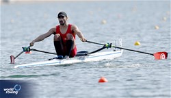 Mohamed Taieb, Men's Single Sculls, Tunisia, 2023 World Rowing Championships, Belgrade, Serbia © Detlev Seyb / MyRowingPhoto.com