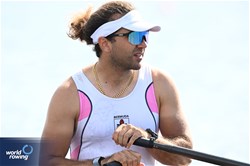 Dara Alizadeh, Men's Single Sculls, Bermuda, 2023 World Rowing Championships, Belgrade, Serbia © Detlev Seyb / MyRowingPhoto.com
