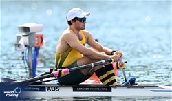 Alexander Rossi, Men's Single Sculls, Australia, 2023 World Rowing Championships, Belgrade, Serbia © Detlev Seyb / MyRowingPhoto.com