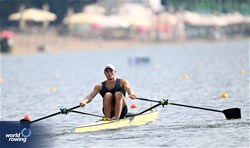 Yauheni Zalaty, Men's Single Sculls, Individual Neutral Athlete, 2023 World Rowing Championships, Belgrade, Serbia © Detlev Seyb / MyRowingPhoto.com