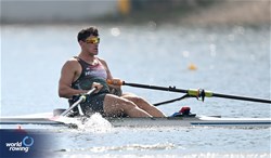 Bendeguz Petervari-Molnar, Men's Single Sculls, Hungary, 2023 World Rowing Championships, Belgrade, Serbia © Detlev Seyb / MyRowingPhoto.com