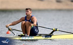Filip-Matej Pfeifer, Men's Single Sculls, Slovenia, 2023 World Rowing Championships, Belgrade, Serbia © Detlev Seyb / MyRowingPhoto.com