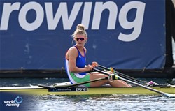 Anna Prakaten, Women's Single Sculls, Uzbekistan, 2023 World Rowing Championships, Belgrade, Serbia © Detlev Seyb / MyRowingPhoto.com