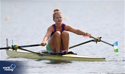 Anna Prakaten, Women's Single Sculls, Uzbekistan, 2023 World Rowing Championships, Belgrade, Serbia © Detlev Seyb / MyRowingPhoto.com