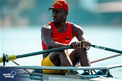 Emerson Costino, Men's Single Sculls, Angola, 2023 World Rowing Championships, Belgrade, Serbia © World Rowing/Benedict Tufnell