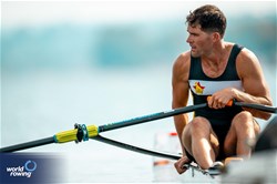 Stephen Cox, Men's Single Sculls, Zimbabwe, 2023 World Rowing Championships, Belgrade, Serbia © World Rowing/Benedict Tufnell