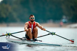 Sverri Nielsen, Men's Single Sculls, Denmark, 2023 World Rowing Championships, Belgrade, Serbia © World Rowing/Benedict Tufnell