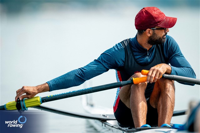 Mohammed Al-Khafaji, Lightweight Men's Single Sculls, Iraq, 2023 World Rowing Championships, Belgrade, Serbia © World Rowing/Benedict Tufnell