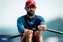 Mohammed Al-Khafaji, Lightweight Men's Single Sculls, Iraq, 2023 World Rowing Championships, Belgrade, Serbia © World Rowing/Benedict Tufnell
