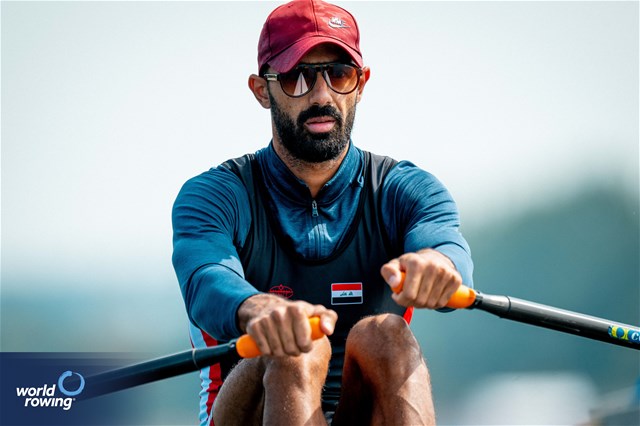 Mohammed Al-Khafaji, Lightweight Men's Single Sculls, Iraq, 2023 World Rowing Championships, Belgrade, Serbia © World Rowing/Benedict Tufnell