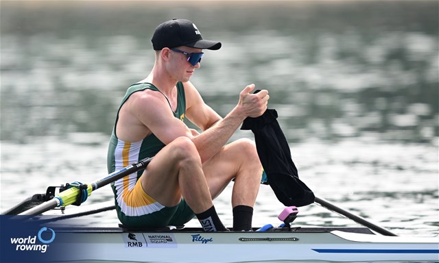 Murray Bales-Smith, Lightweight Men's Single Sculls, South Africa, 2023 World Rowing Championships, Belgrade, Serbia © Detlev Seyb / MyRowingPhoto.com