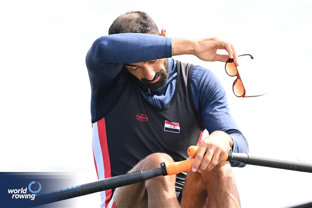 Mohammed Al-Khafaji, Lightweight Men's Single Sculls, Iraq, 2023 World Rowing Championships, Belgrade, Serbia © Detlev Seyb / MyRowingPhoto.com