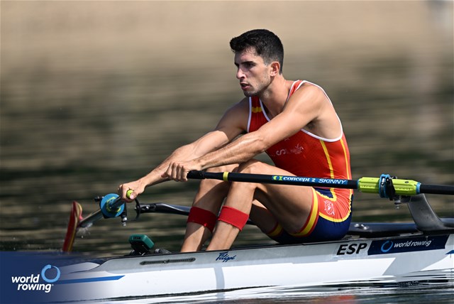 Manel Balastegui, Lightweight Men's Single Sculls, Spain, 2023 World Rowing Championships, Belgrade, Serbia © Detlev Seyb / MyRowingPhoto.com
