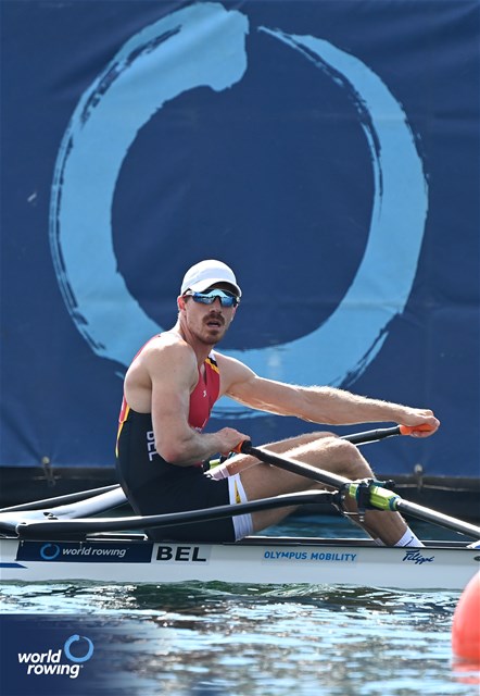 Tim Brys, Men's Single Sculls, Belgium, 2023 World Rowing Championships, Belgrade, Serbia © Maren Derlien / MyRowingPhoto.com